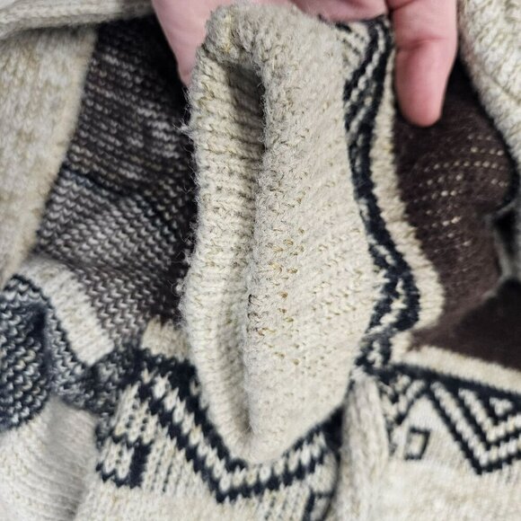 Dimension By Milford Vintage Southwest Alpaca Knit Belted Cardigan Sweater M - Picture 6 of 12